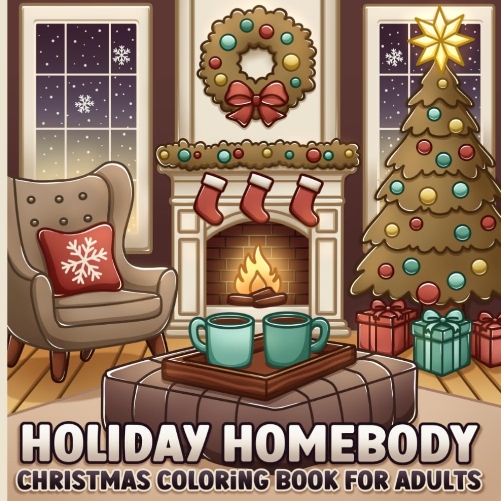 Christmas Coloring Book for Adults: Bold and Easy Holiday Homebody