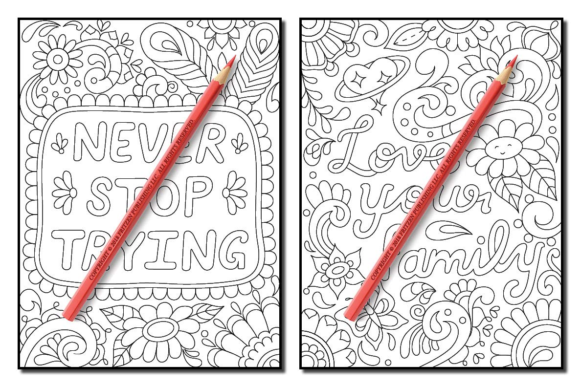 Live Your Dreams: An Adult Coloring Book with Fun Inspirational Quotes, Adorable Kawaii Doodles, and Positive Affirmations for Relaxation