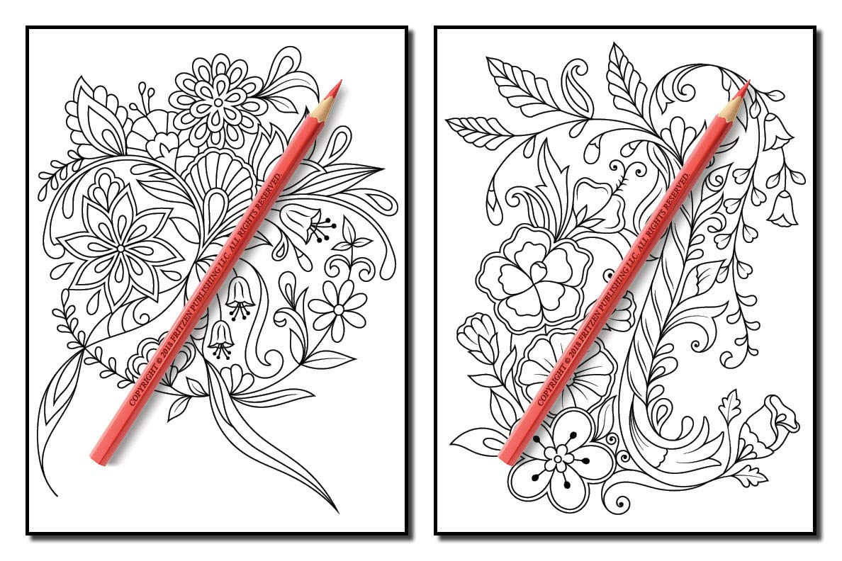 Springtime Flowers: An Adult Coloring Book with Beautiful Spring Flowers, Fun Flower Designs, and Easy Floral Patterns for Relaxation