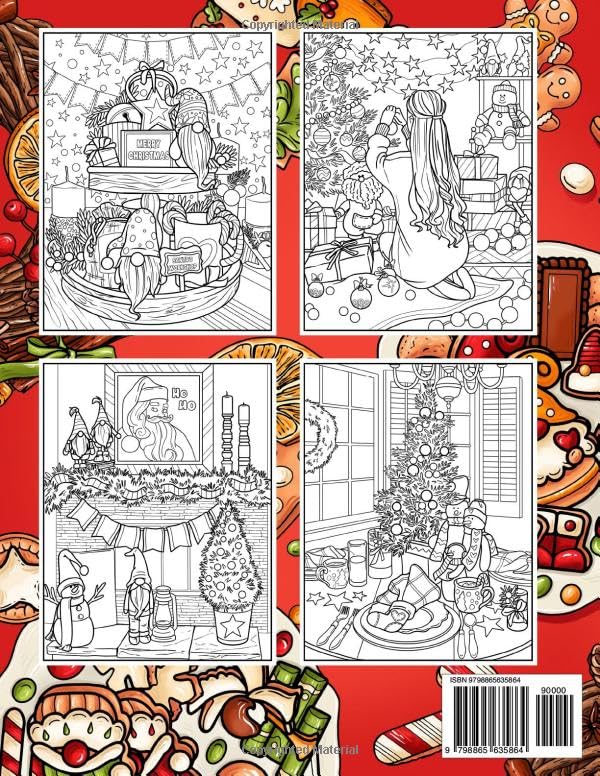 Christmas Coloring Book for Adults: Beautiful Holiday Scenes for Stress Relief, Relaxation, and Creativity
