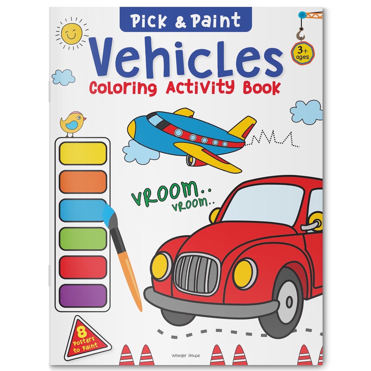 Pick and Paint Coloring Book: Vehicles