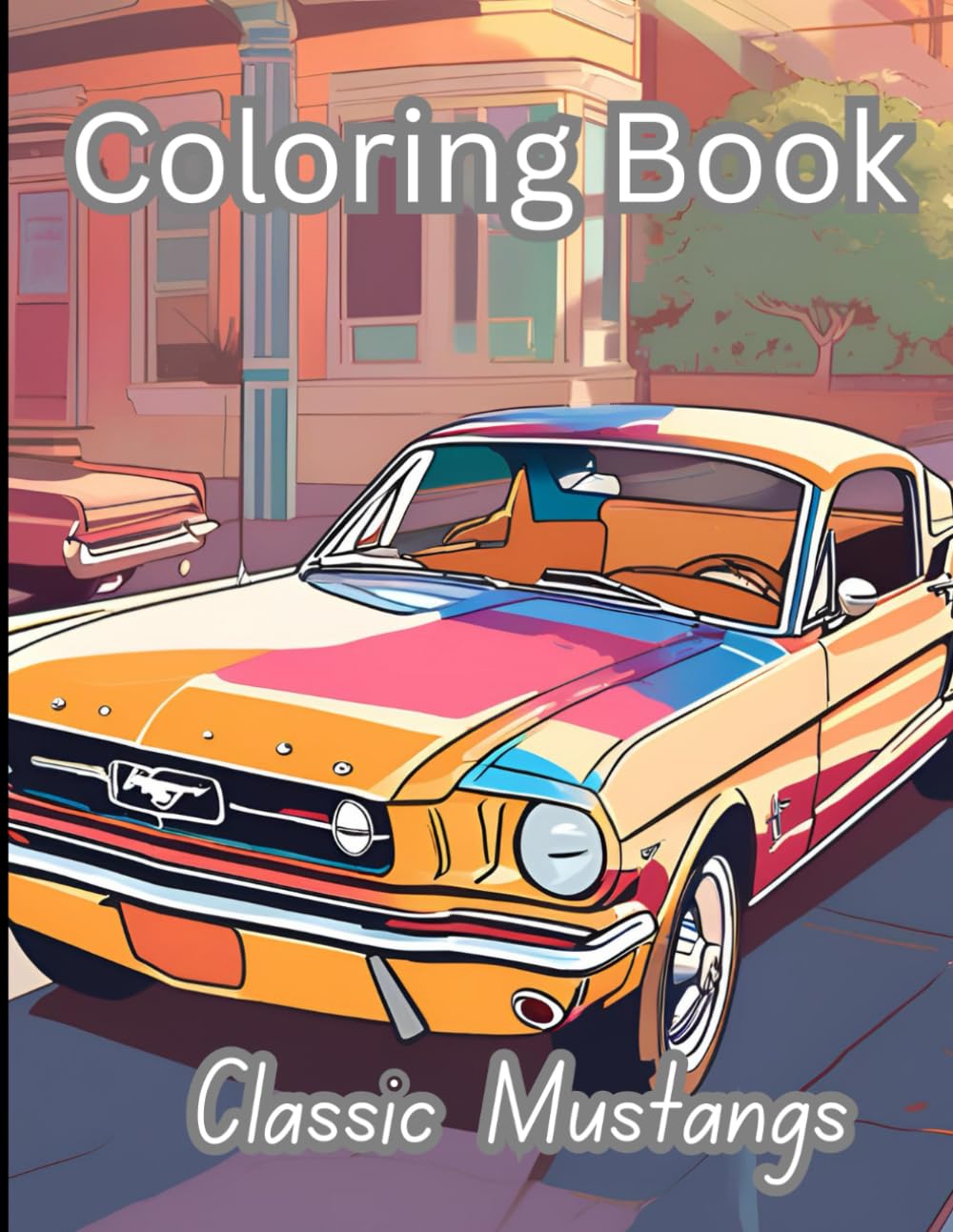 Classic Cars-Mustang Adult Relaxation Coloring Book: Bring your creativity to life while enjoying the therapeutic process of coloring