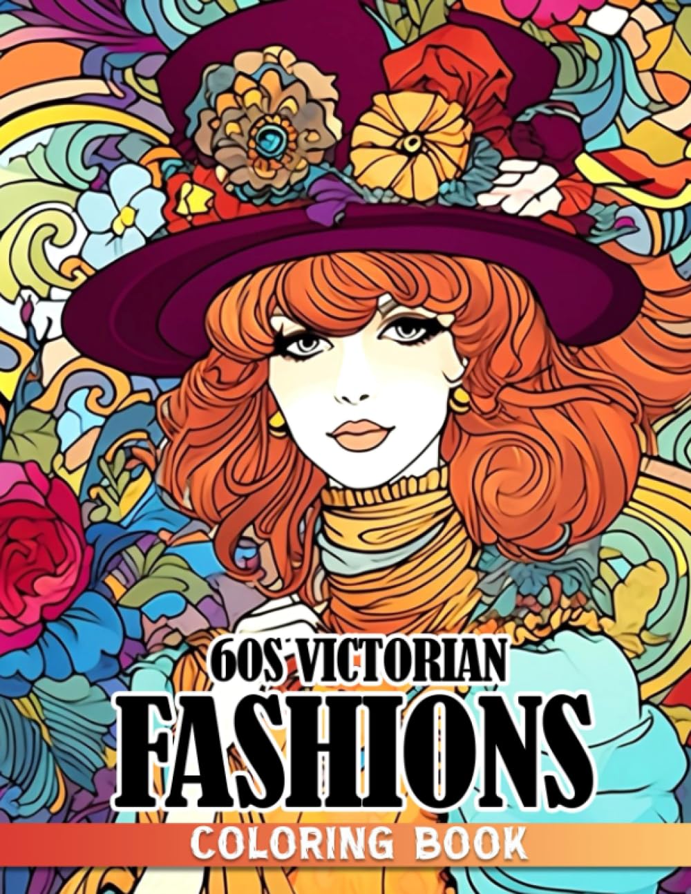 60s Victorian Fashions Coloring Book: Fashion Through The Centuries Coloring Pages Decorated With Elaborate Designs For Grown Ups Stress Relieving Gift Idea For Fashionistas