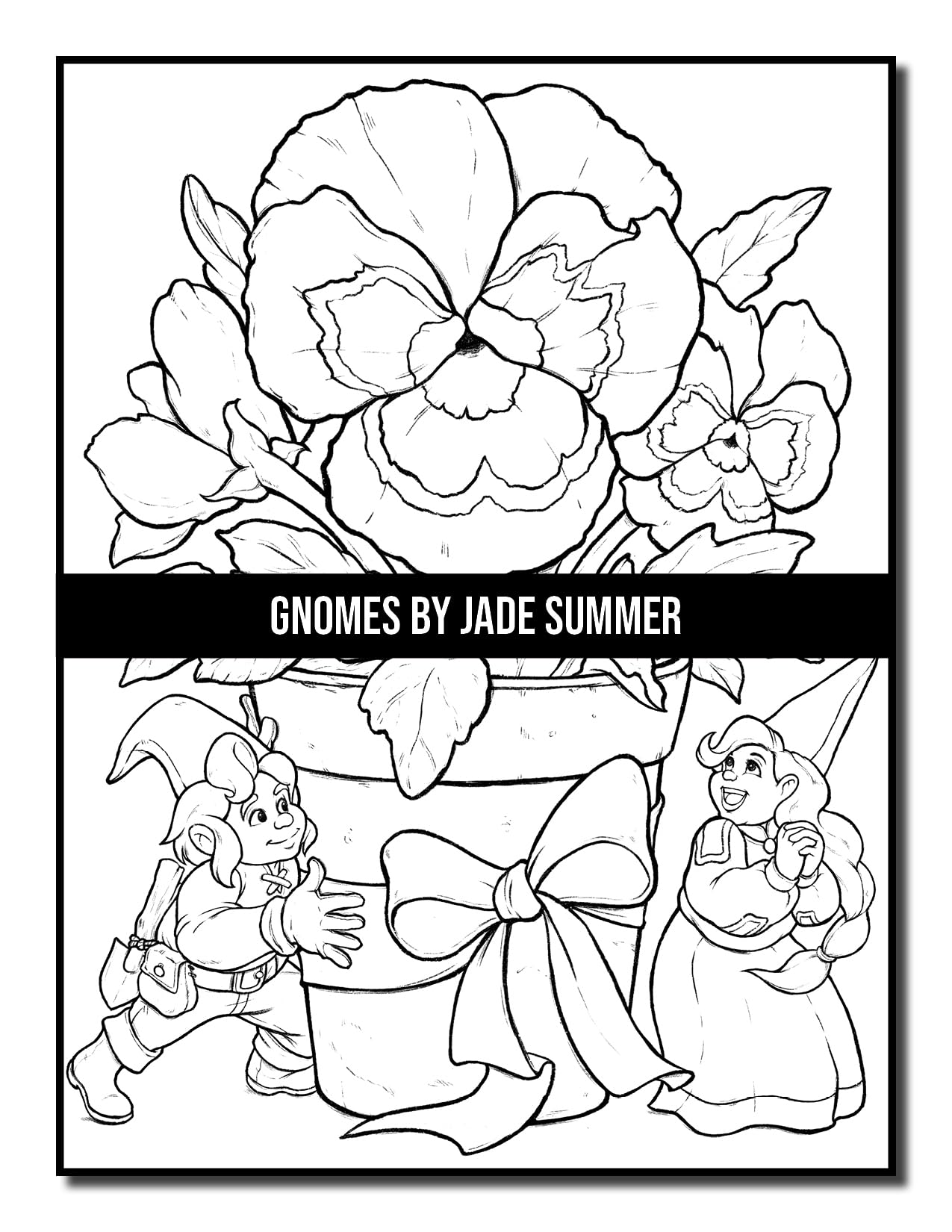 Gnomes: A Fantasy Coloring Book for Adults and Kids with Adorable Characters, Whimsical Scenes, and More!