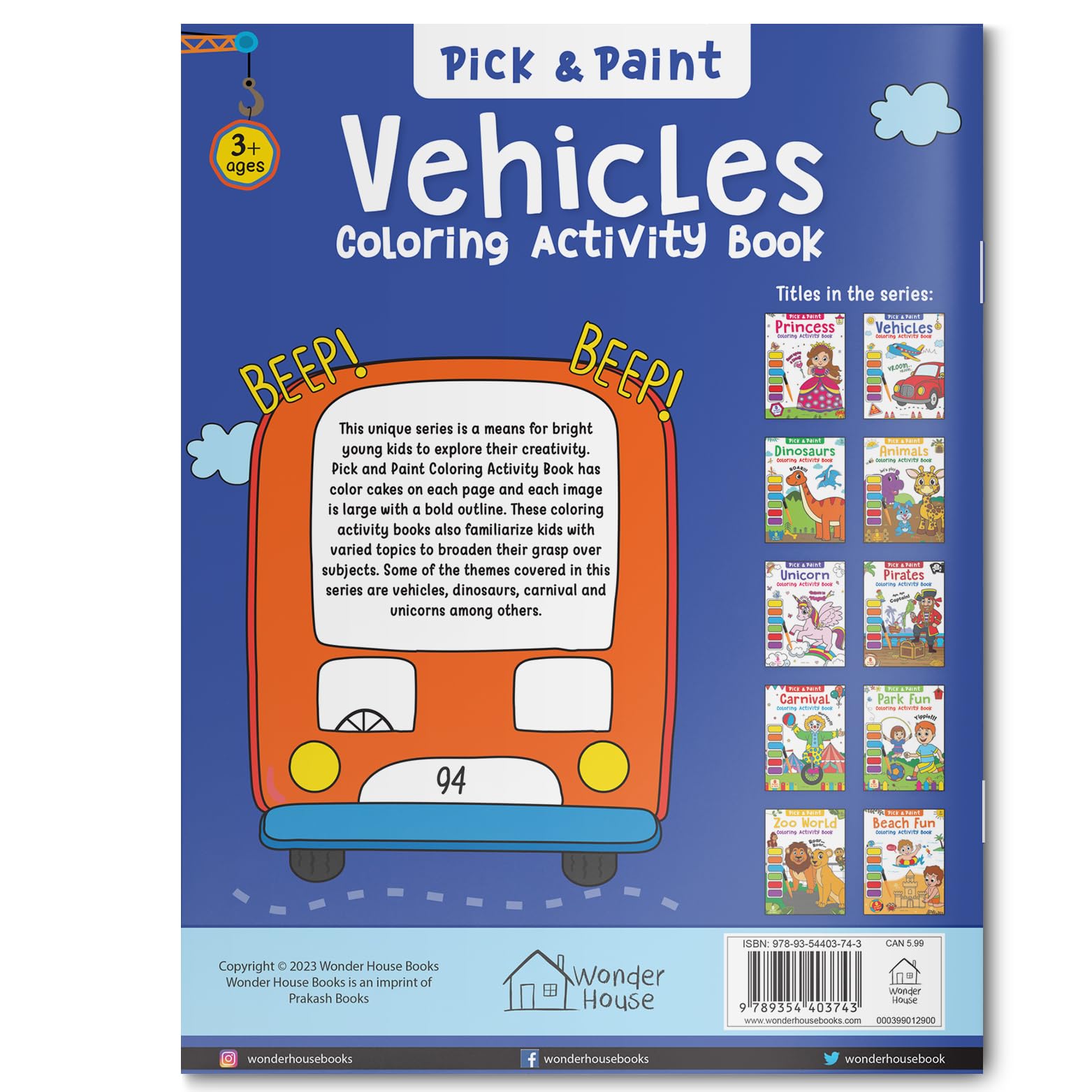 Pick and Paint Coloring Book: Vehicles