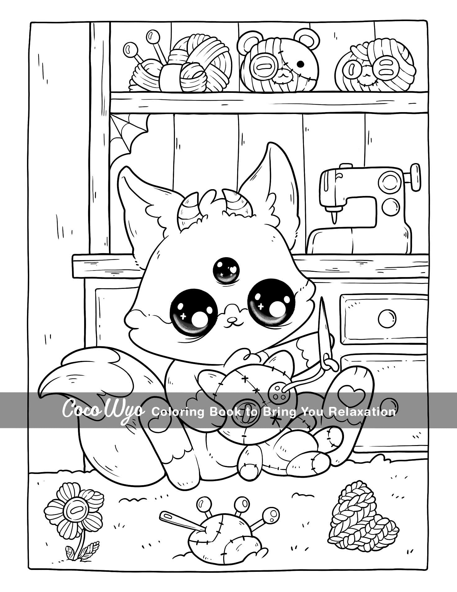 Creepy Cutie: Coloring Book for Adults and Teens Featuring Goth Kawaii and Spooky Cute Creatures of All Kinds and Many More
