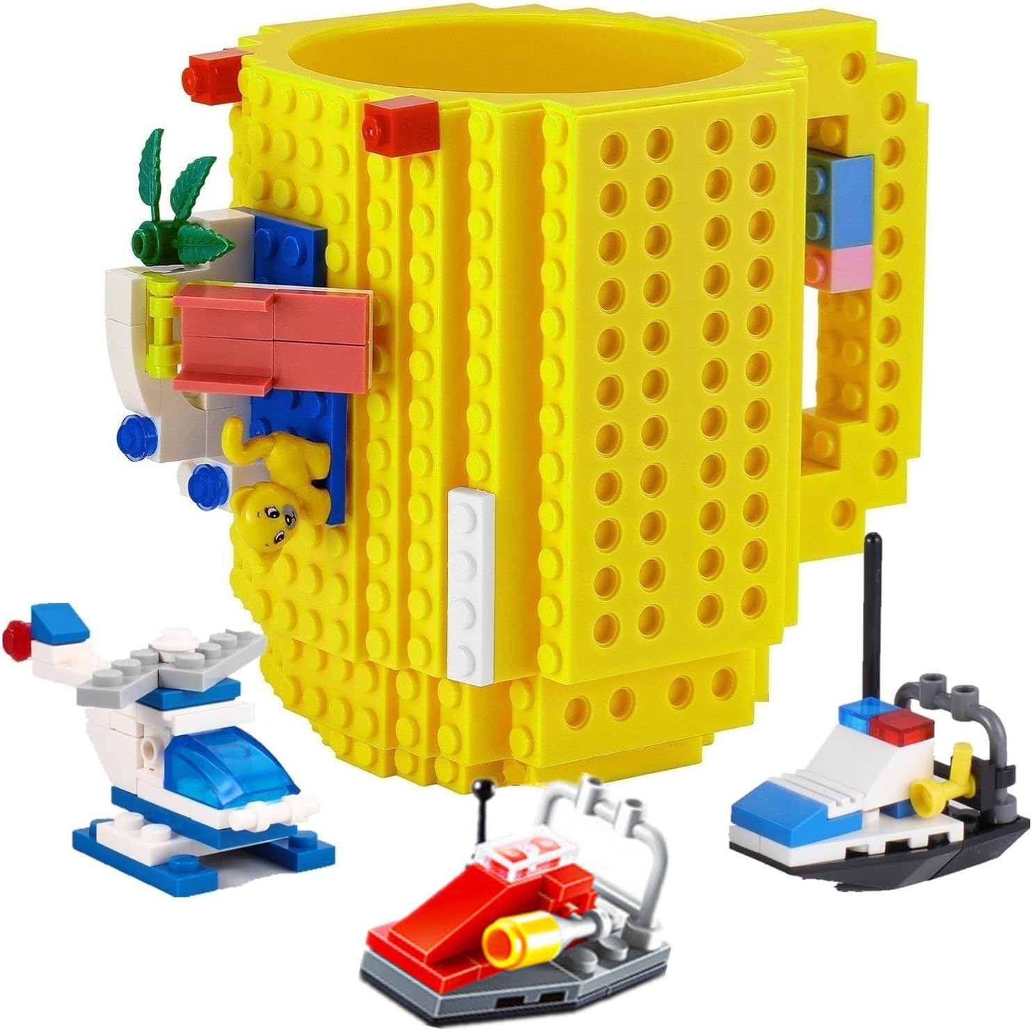 Build-On Brick Mug – Building Block Coffee Cup, 12oz