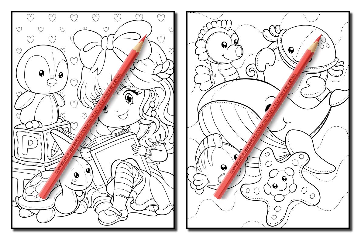 Stuffed Animals: An Adorable Coloring Book with Cute Animals, Playful Kids, and Fun Scenes for Relaxation (Cute Animal Coloring Books)