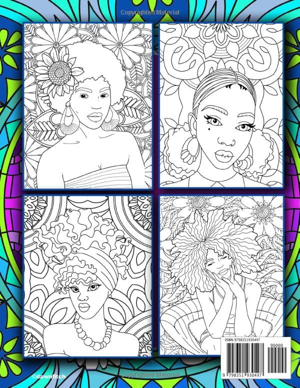 BLACK WOMEN ADULT COLORING BOOK: CELEBRATING BLACK GIRL MAGIC AND AFRICAN AMERICAN WOMEN WITH FUN, MODERN BEAUTIFUL ILLUSTRATIONS: | For Self Care, Creativity and Relaxation.