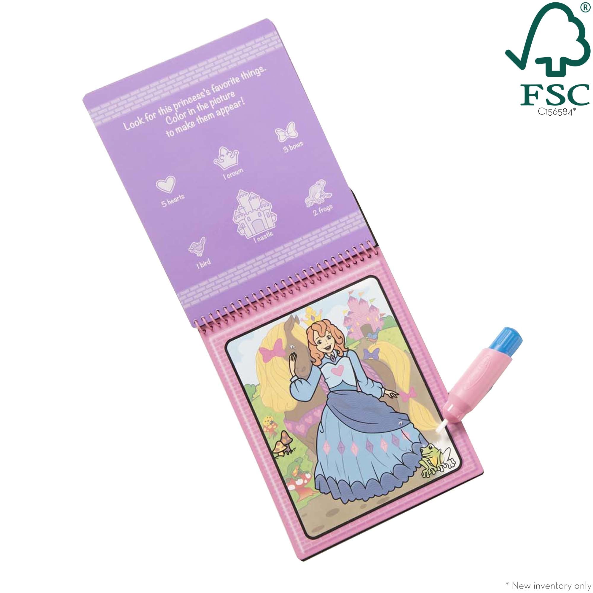 Melissa & Doug On The Go Water Wow! Mess Free Coloring Book, Reusable Water-Reveal Activity Pad, Fairy Tale, Travel Toys, Party Favors, for Toddlers & Kids Ages 3+ - FSC Certified