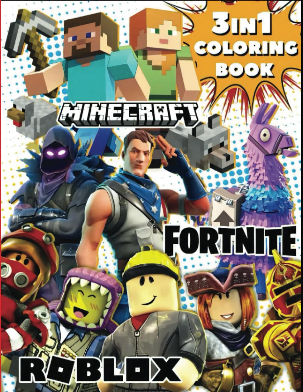 3IN1 Coloring Book (Norwegian Bokmal Edition)