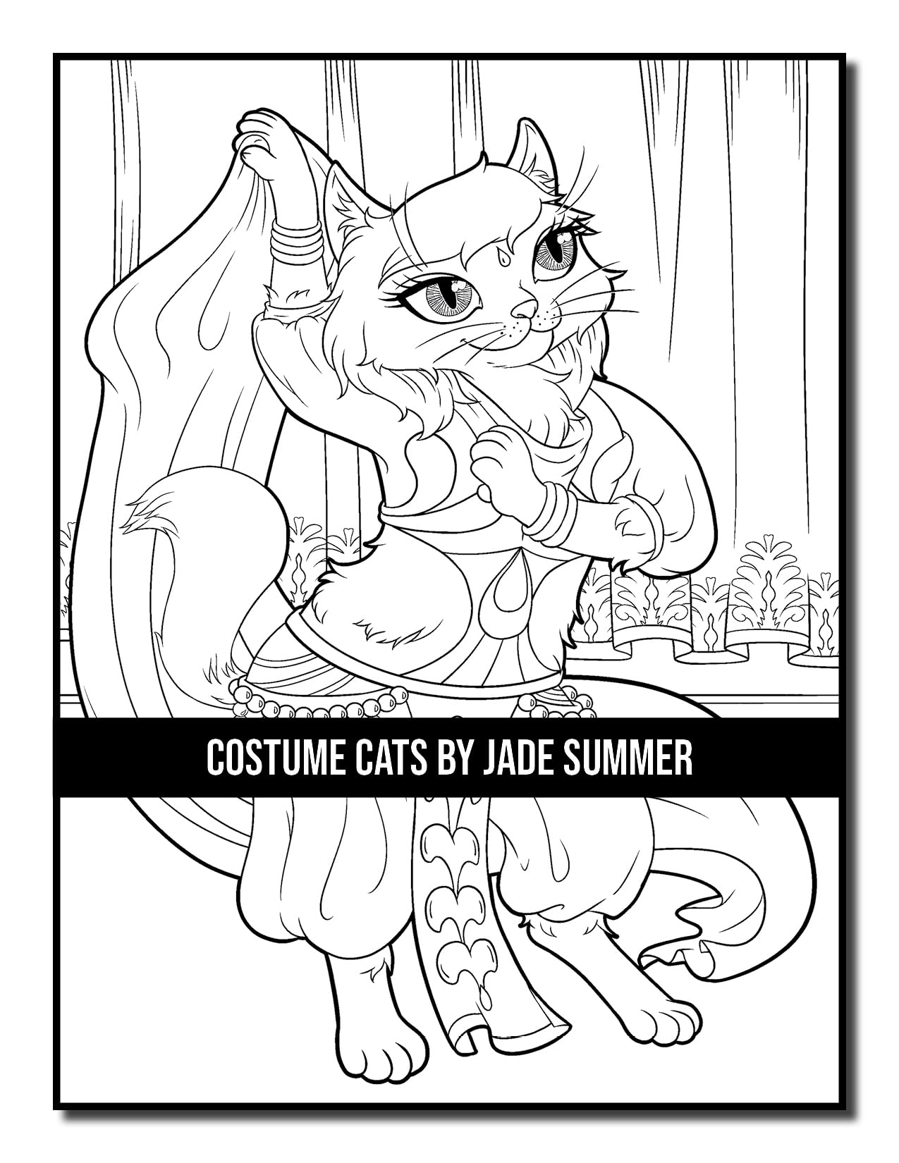 Costume Cats: An Adult Coloring Book with Adorable Cartoon Cats, Cute Fashion Designs, and Funny Scenes for Cat Lovers (Cute Animal Coloring Books)