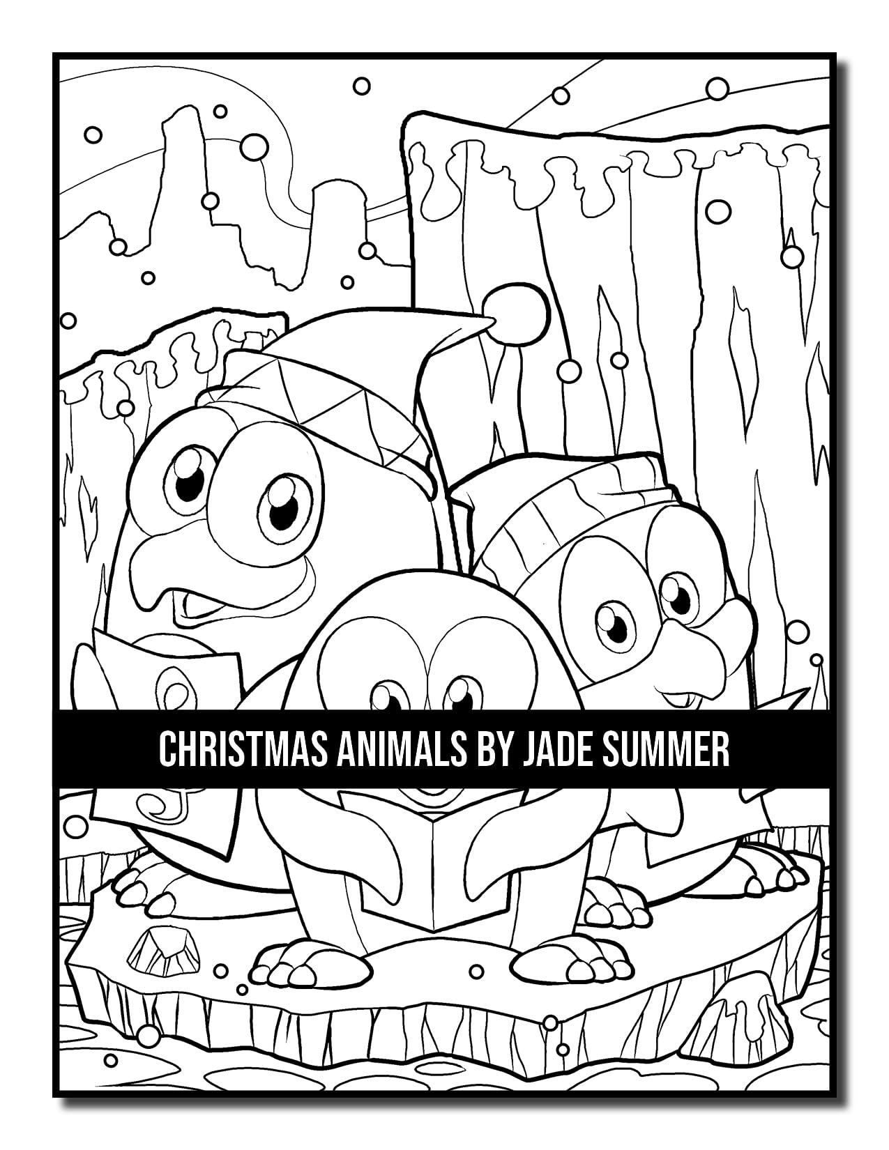 Christmas Animals: An Adult Coloring Book with Cute Holiday Animals and Relaxing Christmas Scenes (Christmas Coloring Books)