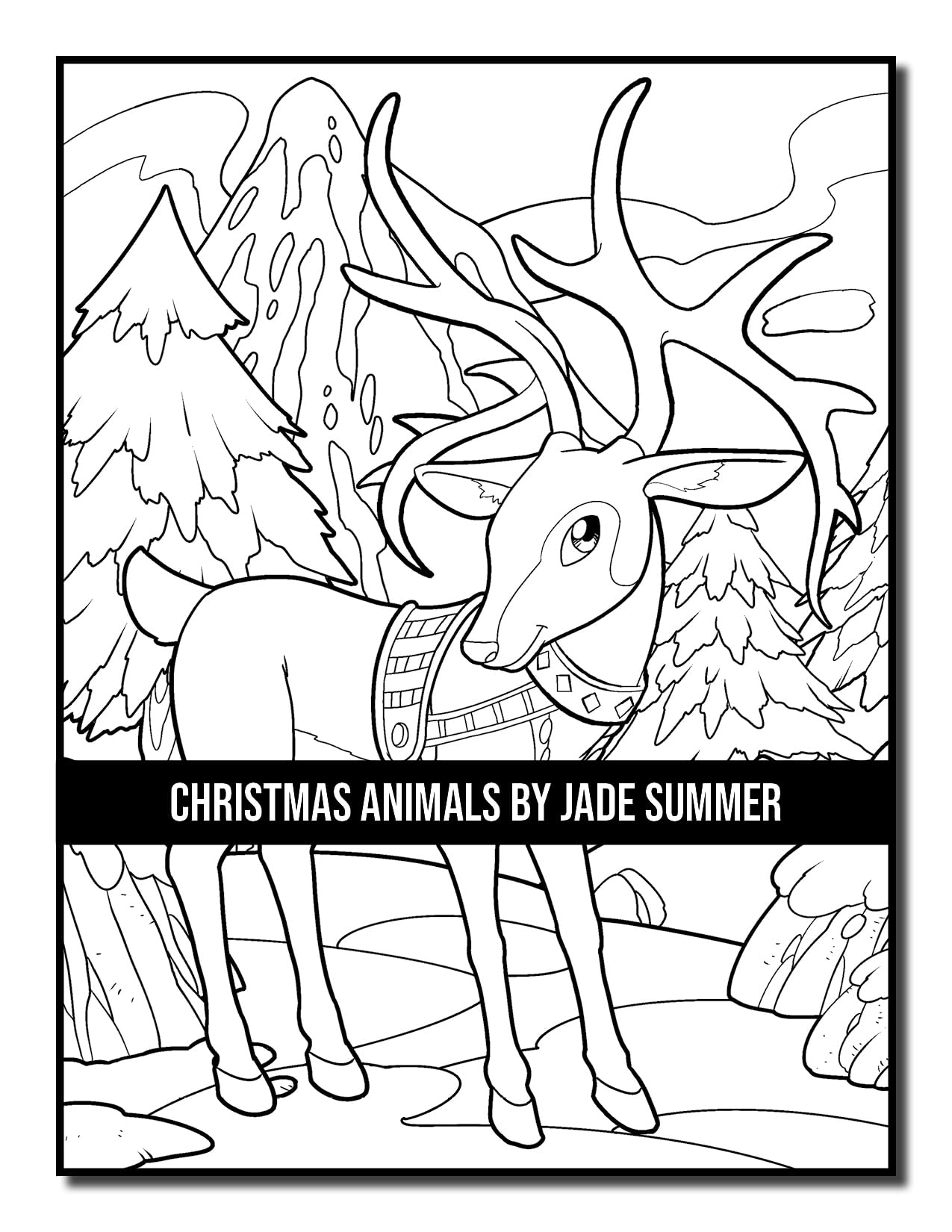 Christmas Animals: An Adult Coloring Book with Cute Holiday Animals and Relaxing Christmas Scenes (Christmas Coloring Books)