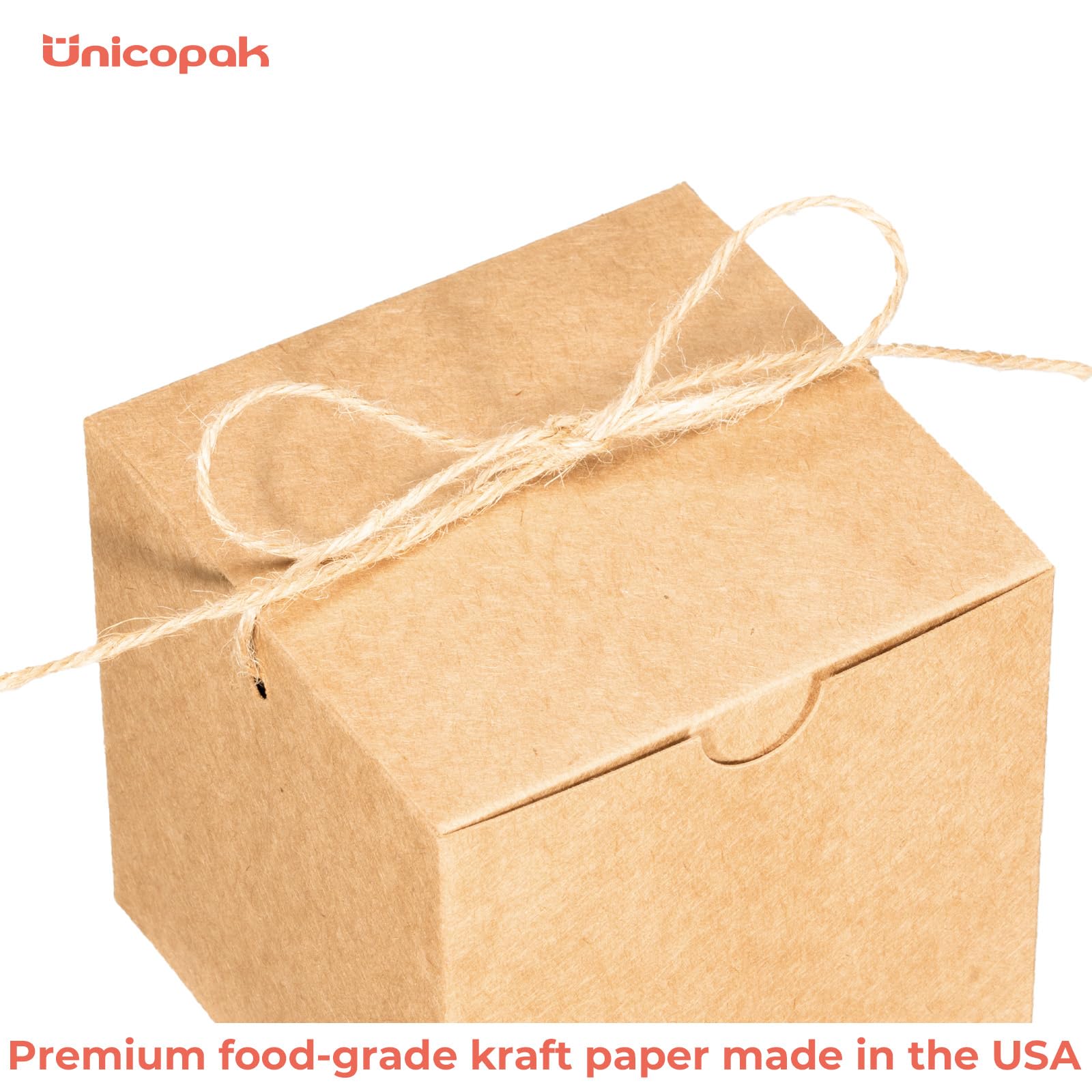 Brown Kraft Gift Boxes with Lids, 10 Pack, 5 x 5 x 5 in