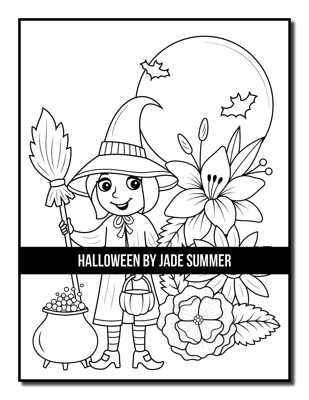 Halloween Coloring Book: For Adults with Beautiful Flowers, Adorable Animals, Spooky Characters, and Relaxing Fall Designs (Halloween Coloring Books)