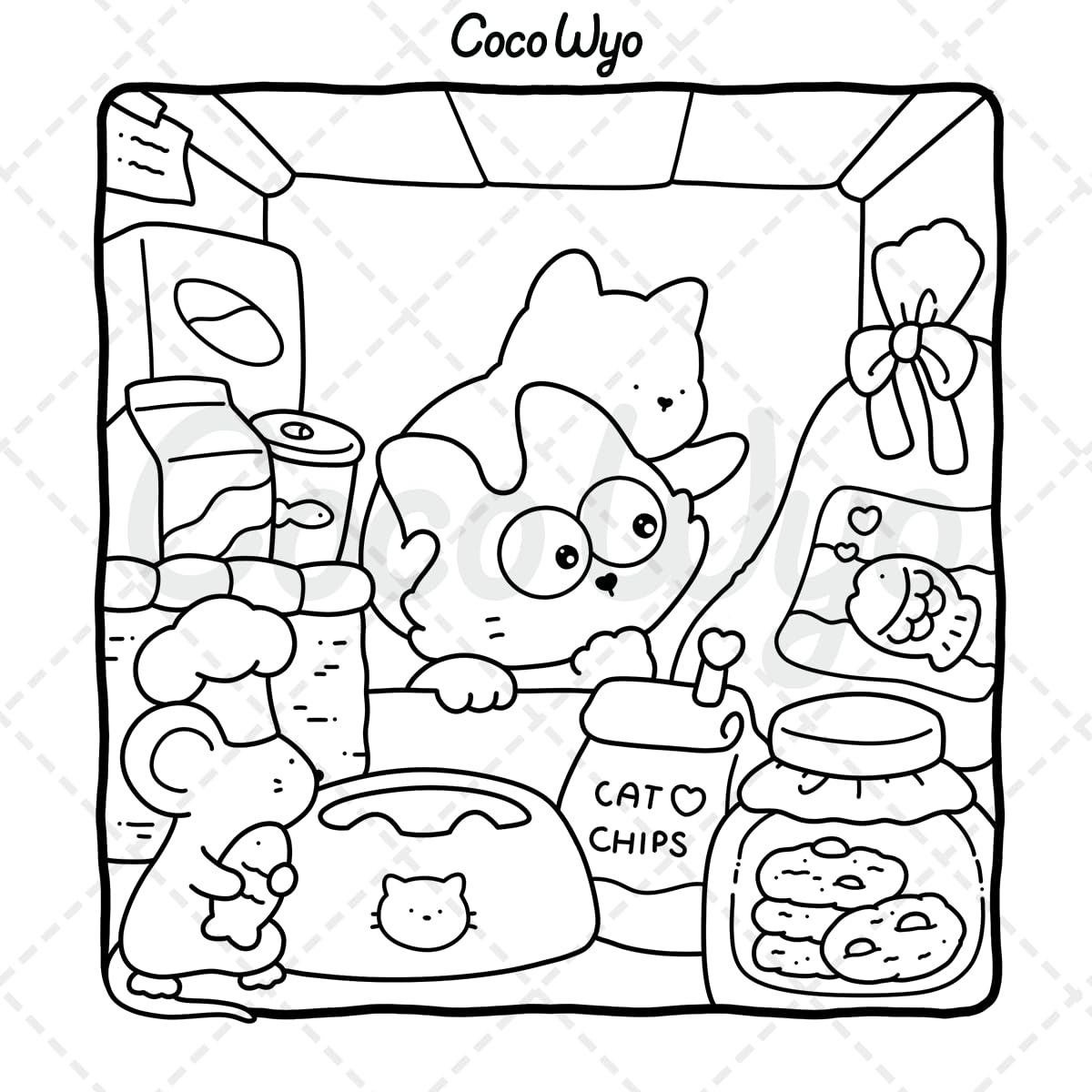The Little Cat: Cozy Life of Kitty Coloring Book for Adults and Teens (Cozy & Cute Coloring)