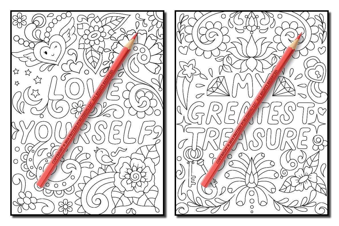 Live Your Dreams: An Adult Coloring Book with Fun Inspirational Quotes, Adorable Kawaii Doodles, and Positive Affirmations for Relaxation