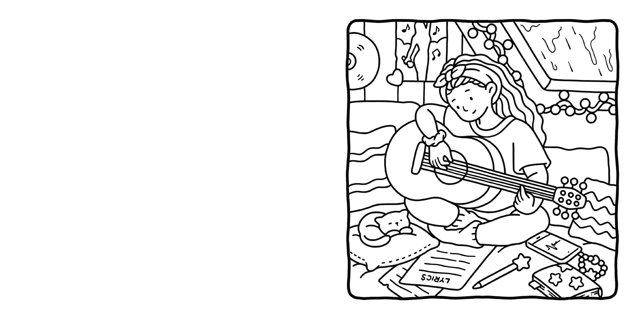 Girl Moments: Coloring Book for Adults and Kids (Cozy Spaces Coloring)