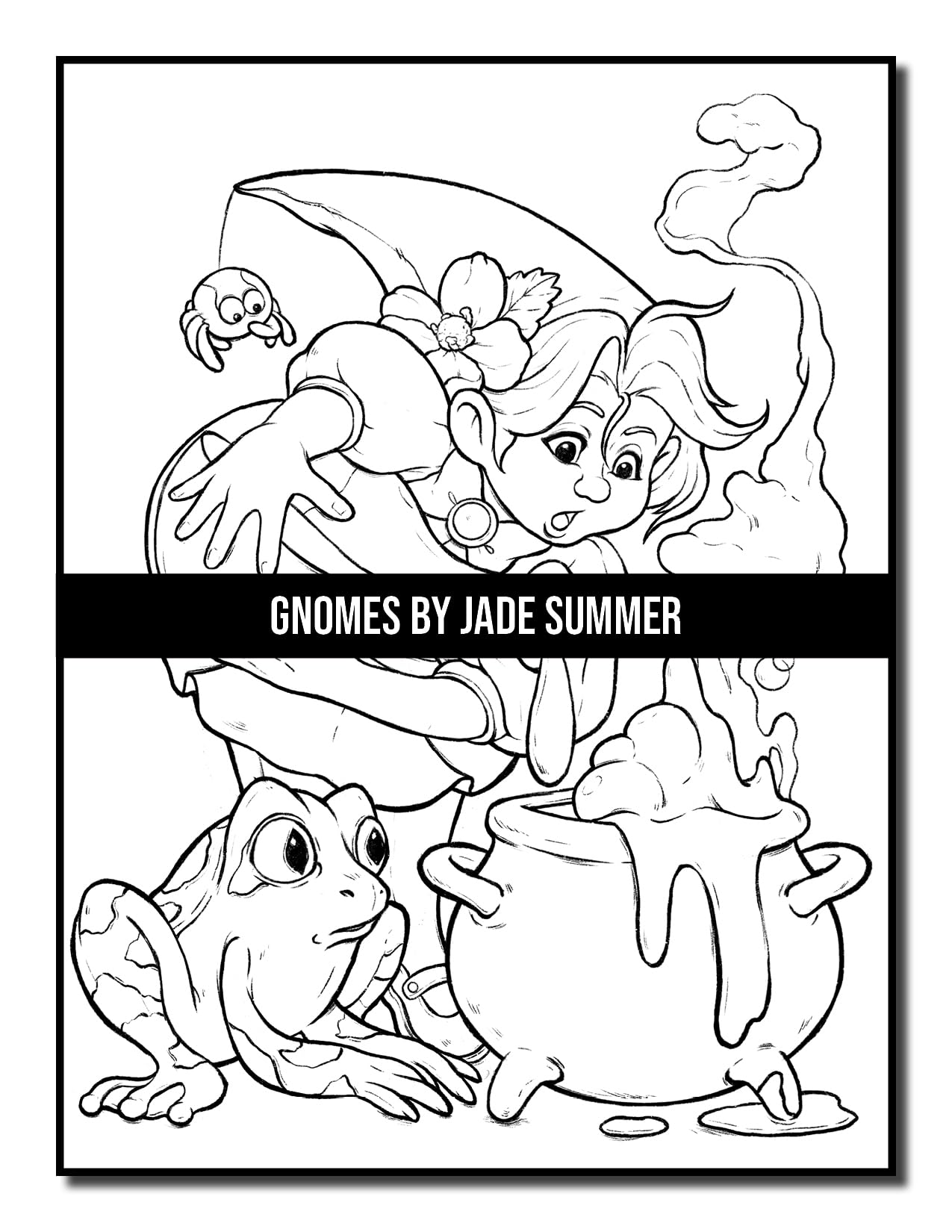 Gnomes: A Fantasy Coloring Book for Adults and Kids with Adorable Characters, Whimsical Scenes, and More!