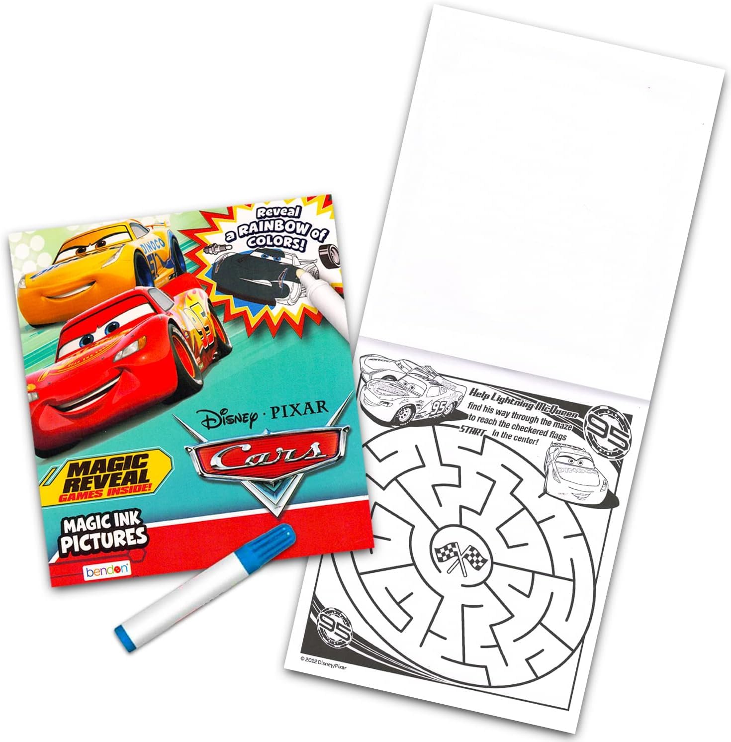 Boys Imagine Ink Coloring Book Super Set - Bundle with 3 Mess-Free Activity Books Featuring Toy Story, Lion Guard, Disney Cars Plus Stickers | Imagine Ink Books for Boys