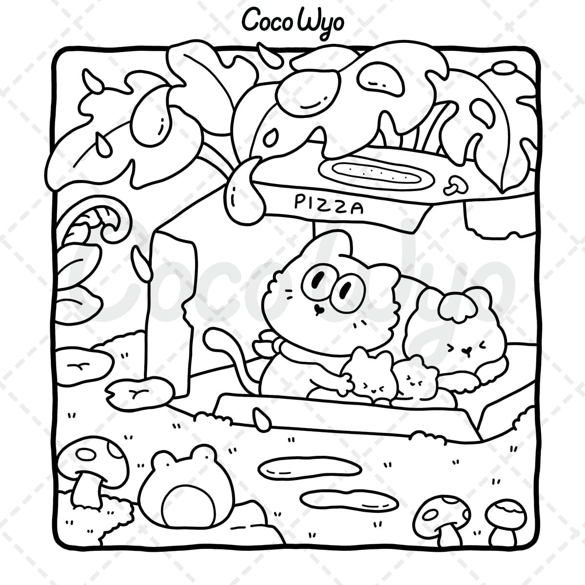 The Little Cat: Cozy Life of Kitty Coloring Book for Adults and Teens (Cozy & Cute Coloring)