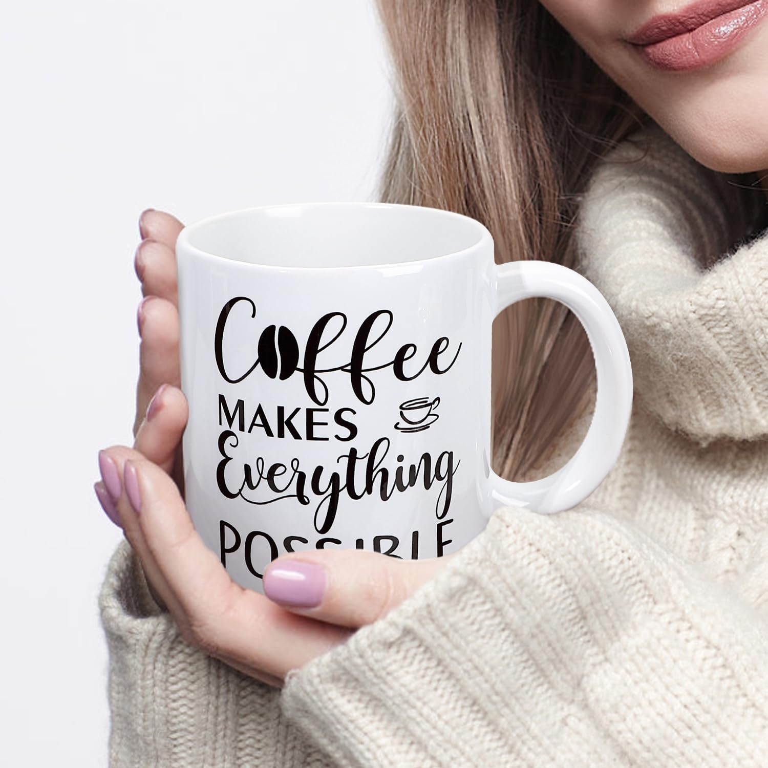 Coffee Lovers Gift Set, 6PCS Coffee Gift Basket, Coffee Lover Gift Set Includes Coffee Mug Spoon Rest Holder Coffee Socks Keychain, Birthday Christmas Gift for Women Men Coffee Lover Friends