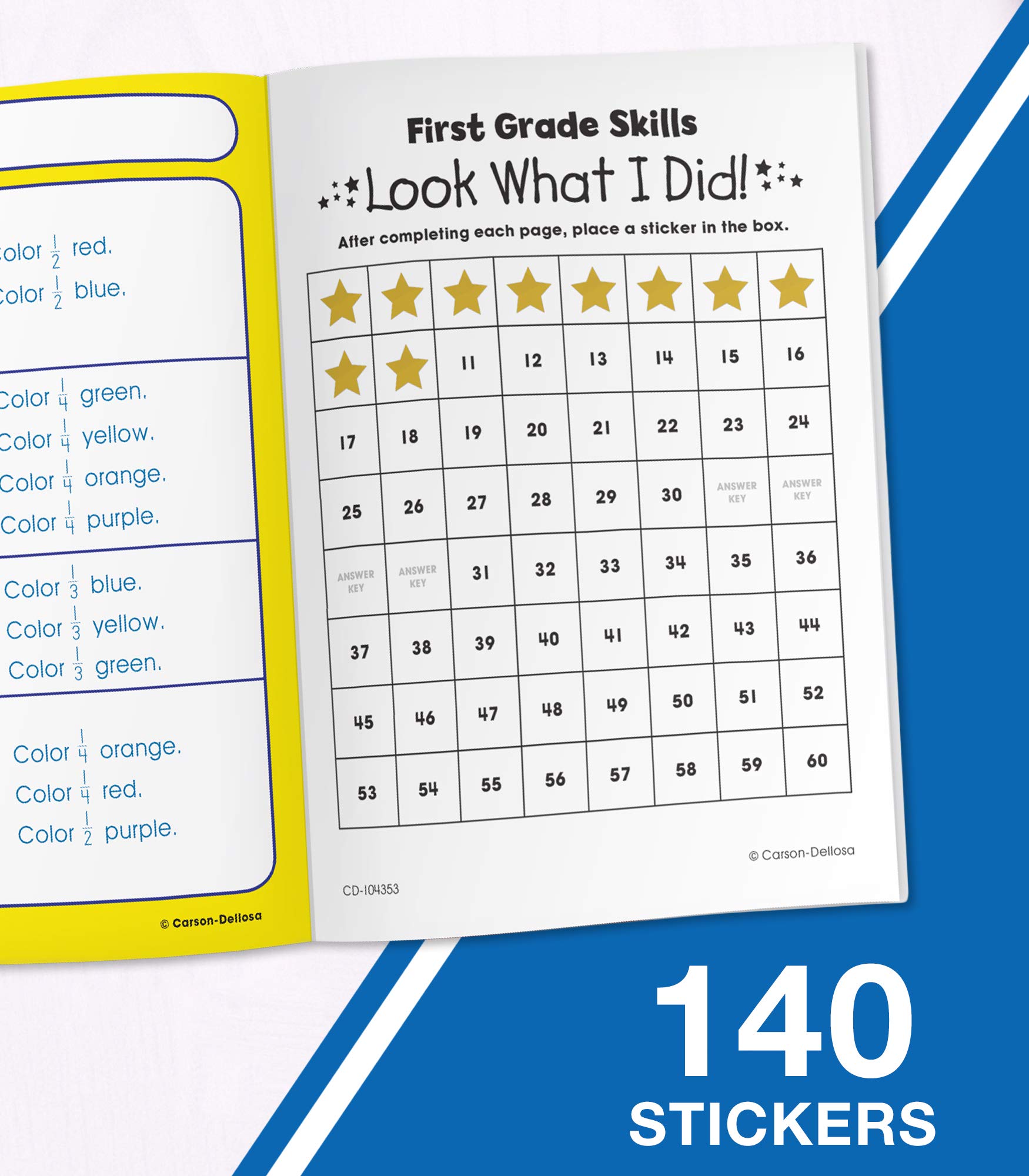 Carson Dellosa All the Skills for First Grade Workbook, Addition, Subtraction, Writing Practice, Phonics, and Reading for 1st Graders, Classroom or Homeschool Curriculum (Volume 4)