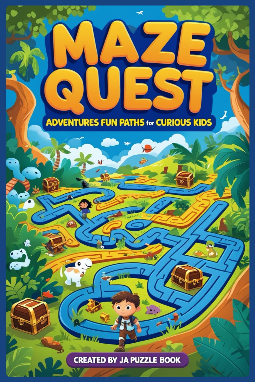 Maze Quest: Adventures Fun Paths for Curious Kids: 100 Exciting Mazes to Boost Problem Solving & Keep Kids Entertained!