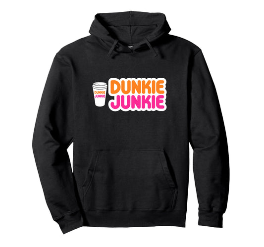 Funny Dunkie Junkie Coffee Love Funny Coffee Saying Pullover Hoodie