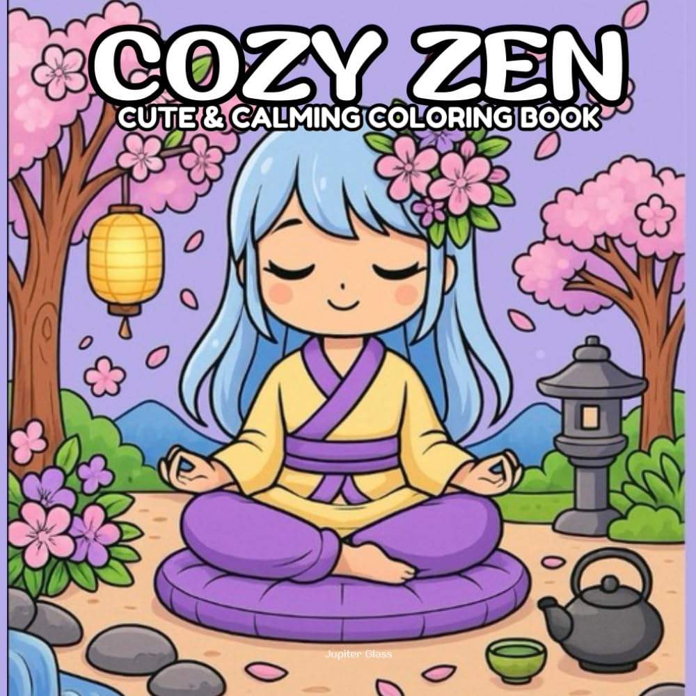 Cozy Zen: Coloring Book for Adults and Teens Featuring Cute Serene Scenes of Girly Tranquility and Mandalas for Relaxation