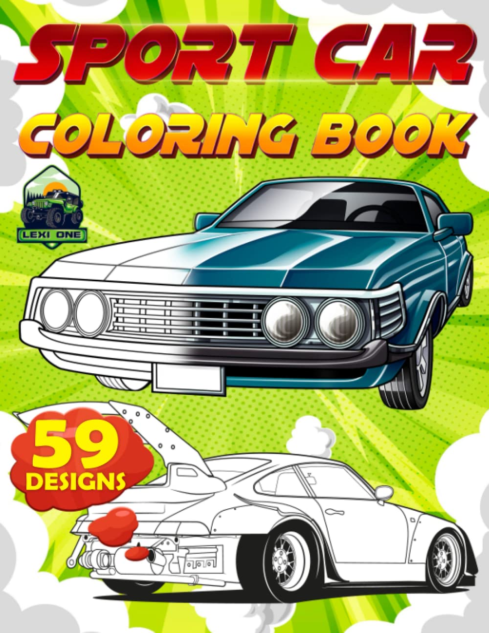 Sports Car Coloring Book: for Car Lovers, Adults, Man, male, adult boy, boys