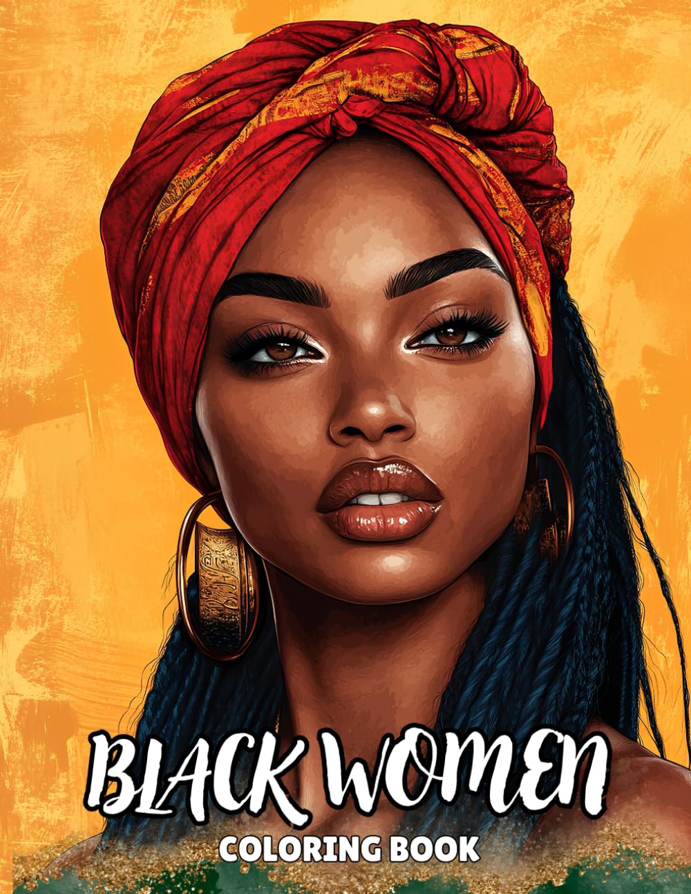 Black Women Coloring Book: 50 Beautiful Designs of African American Portraits for Teens and Adults