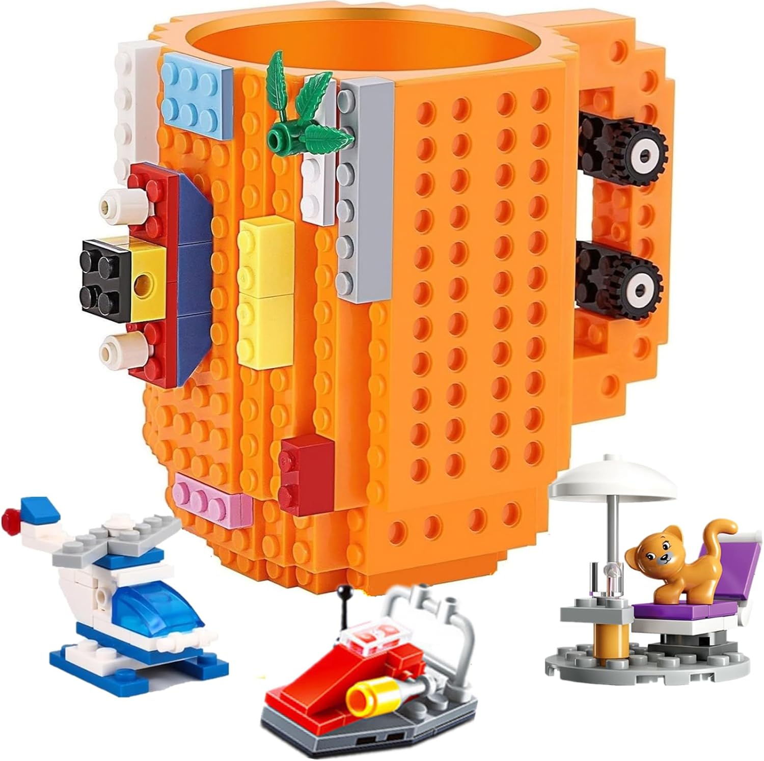 Build-On Brick Mug – Building Block Coffee Cup, 12oz