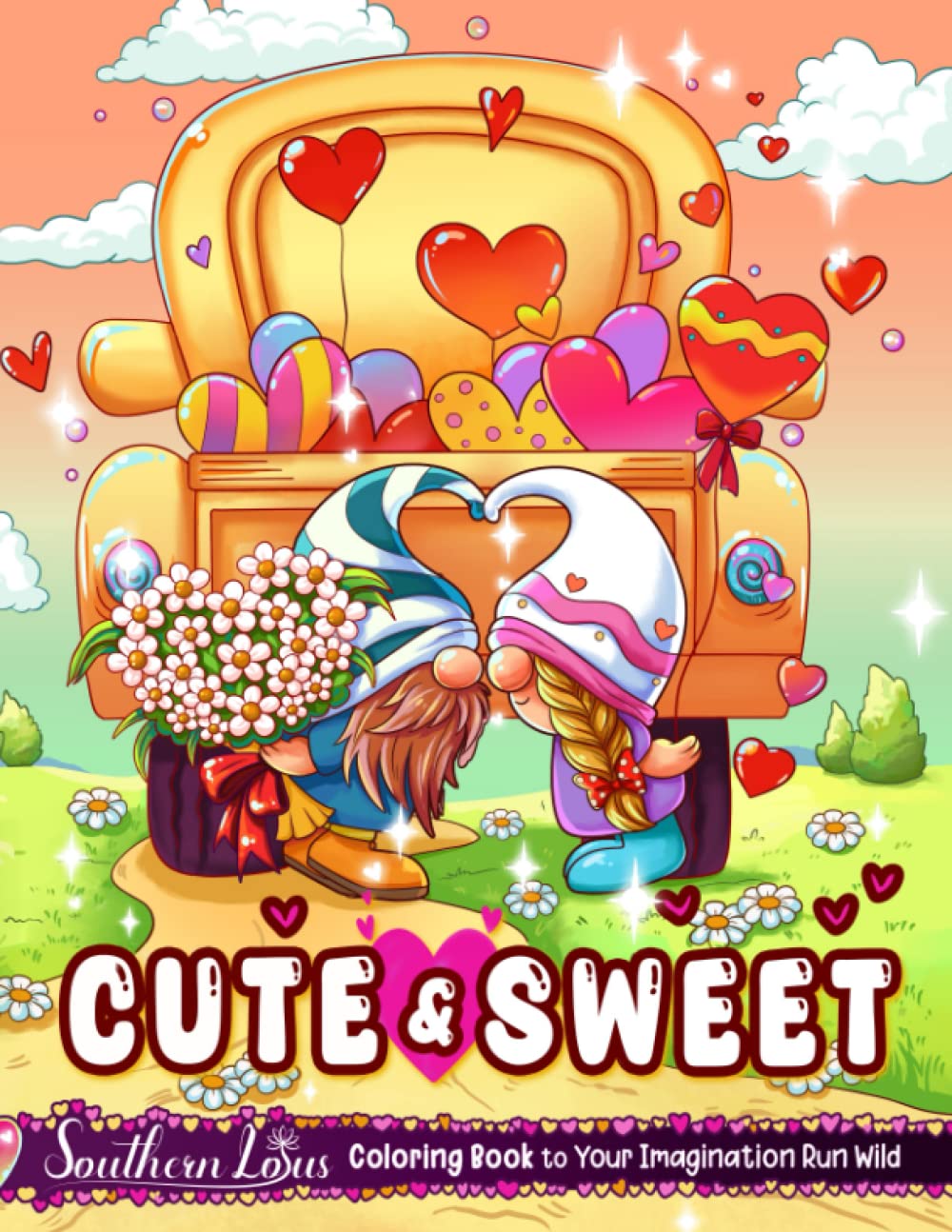 Cute & Sweet Coloring Book: Illustrations Of Adorable Animals And Creatures, Lovely Valentines Colored Papers For Adults Couples To Enjoy Relaxing Activities And Stress Relieving