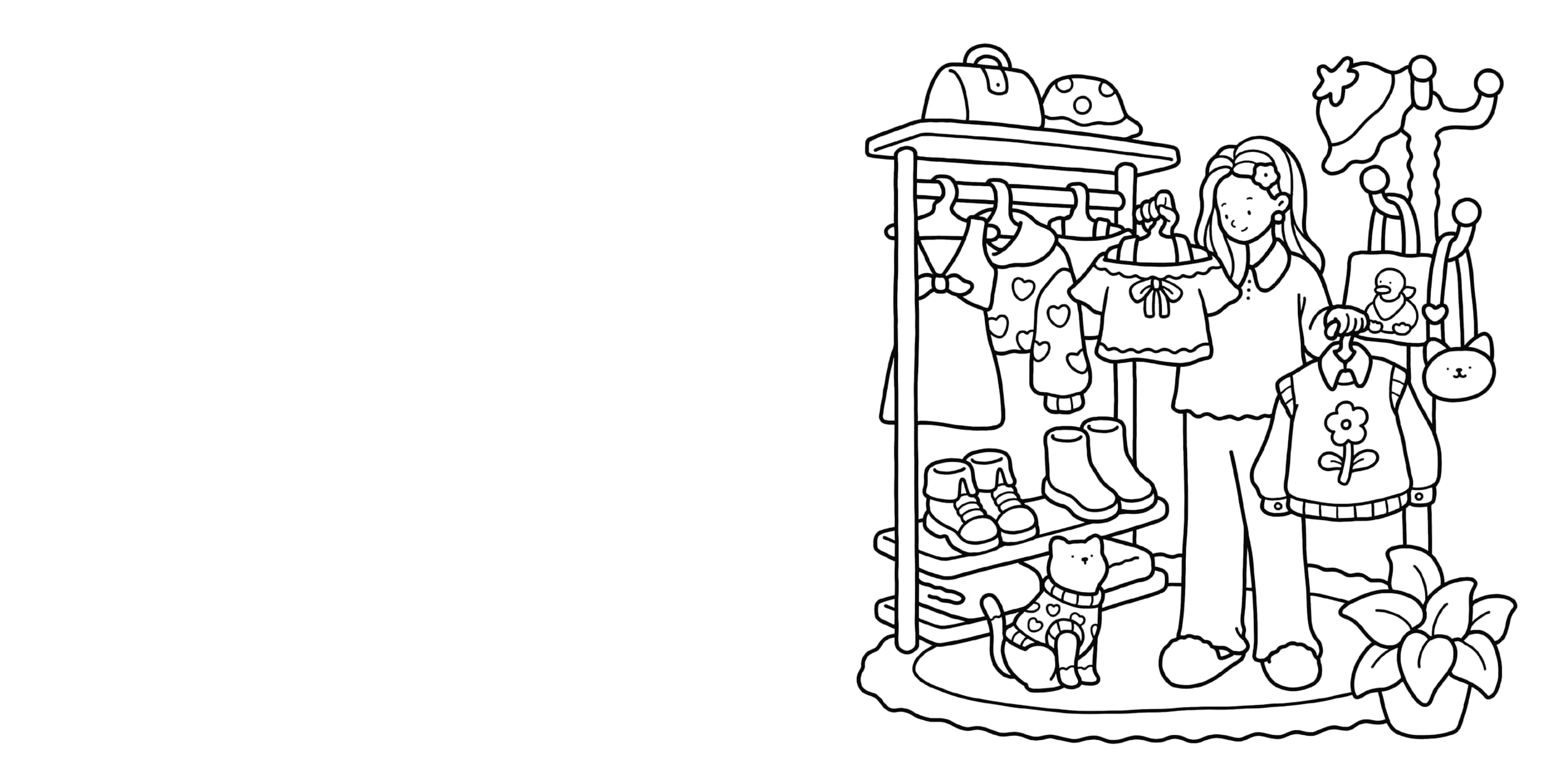 Girl Moments: Coloring Book for Adults and Kids (Cozy Spaces Coloring)