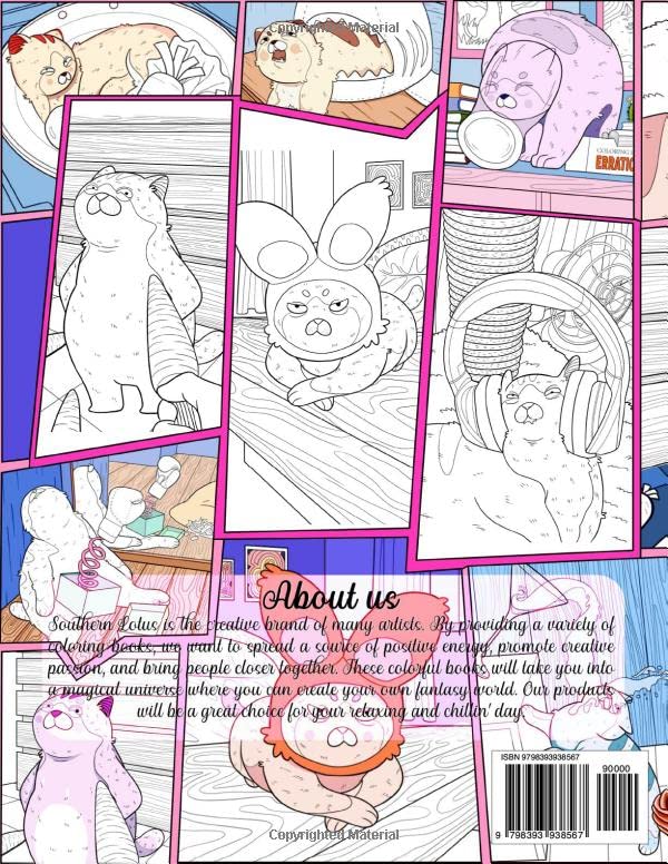 Erratic Cat Coloring Book: Funny Illustrations Of Cats In Various Styles, Pet Coloring Papers For Adults Animal Lovers Colorists, Hilarious Pages To Relaxation And Stress Relief