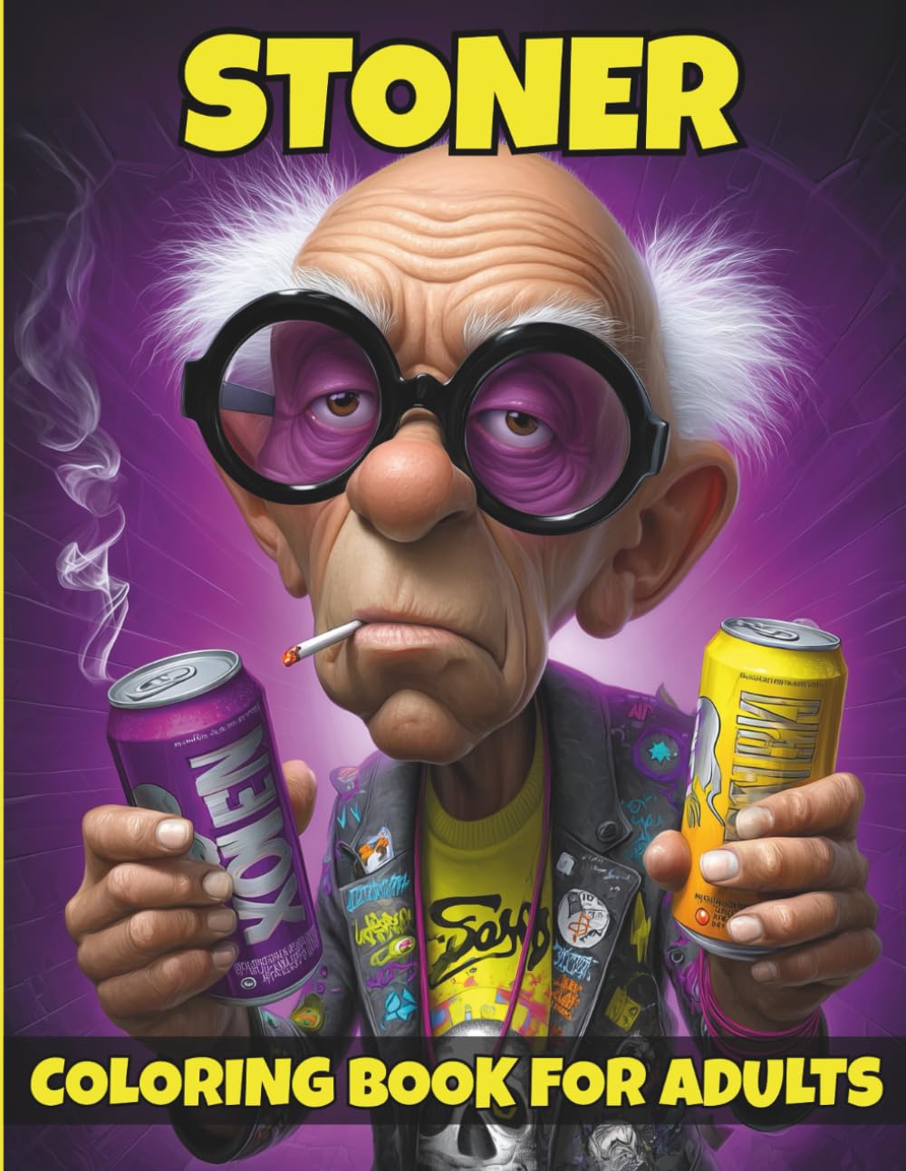 Stoner Coloring Book for Adults: Handmade Trippy & Psychedelic Weed Designs for Stress Relief, Fun and Chill Vibes