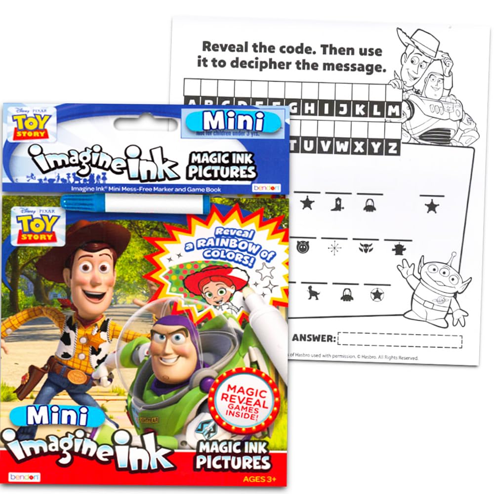 Boys Imagine Ink Coloring Book Super Set - Bundle with 3 Mess-Free Activity Books Featuring Toy Story, Lion Guard, Disney Cars Plus Stickers | Imagine Ink Books for Boys