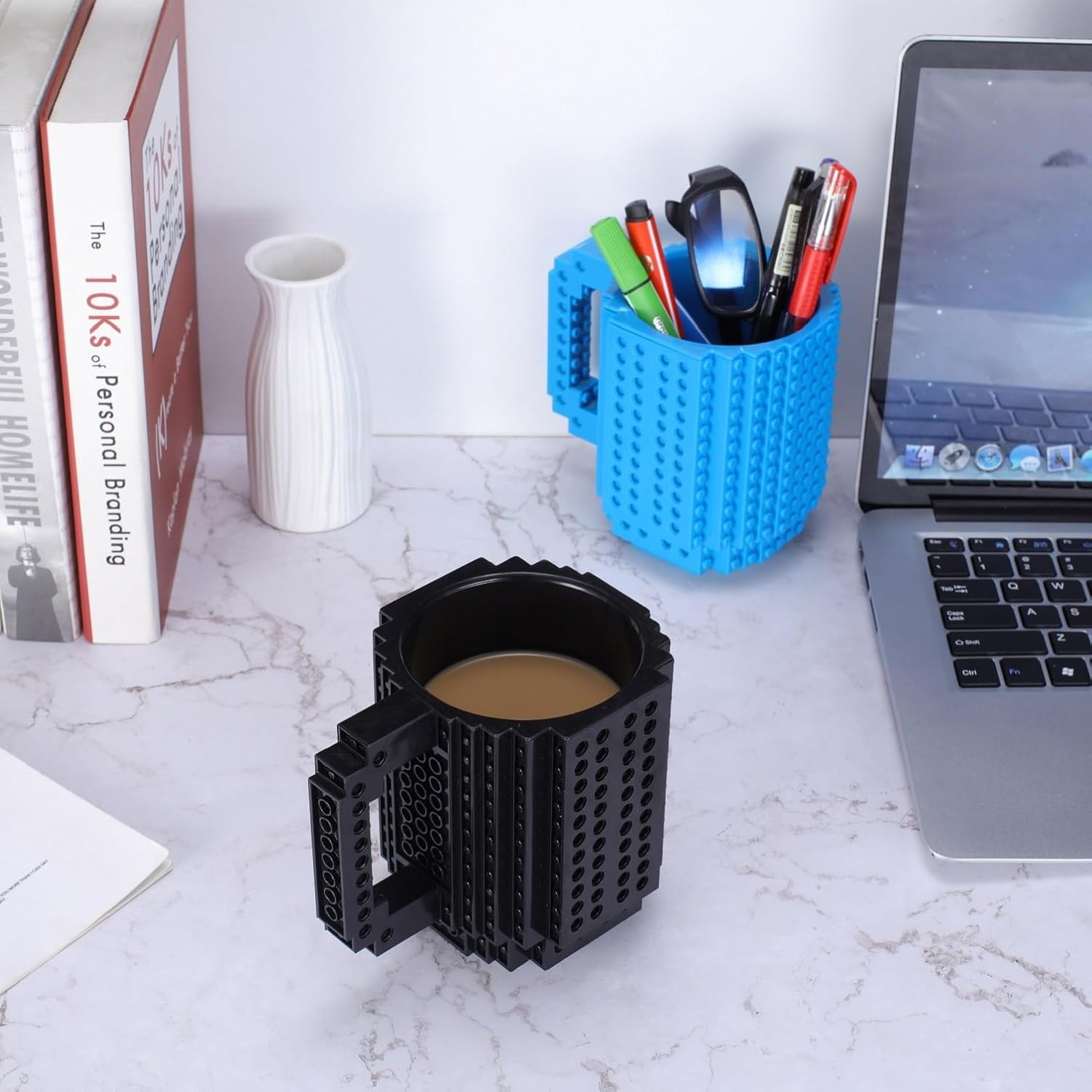 Build-On Brick Mug – Building Block Coffee Cup, 12oz