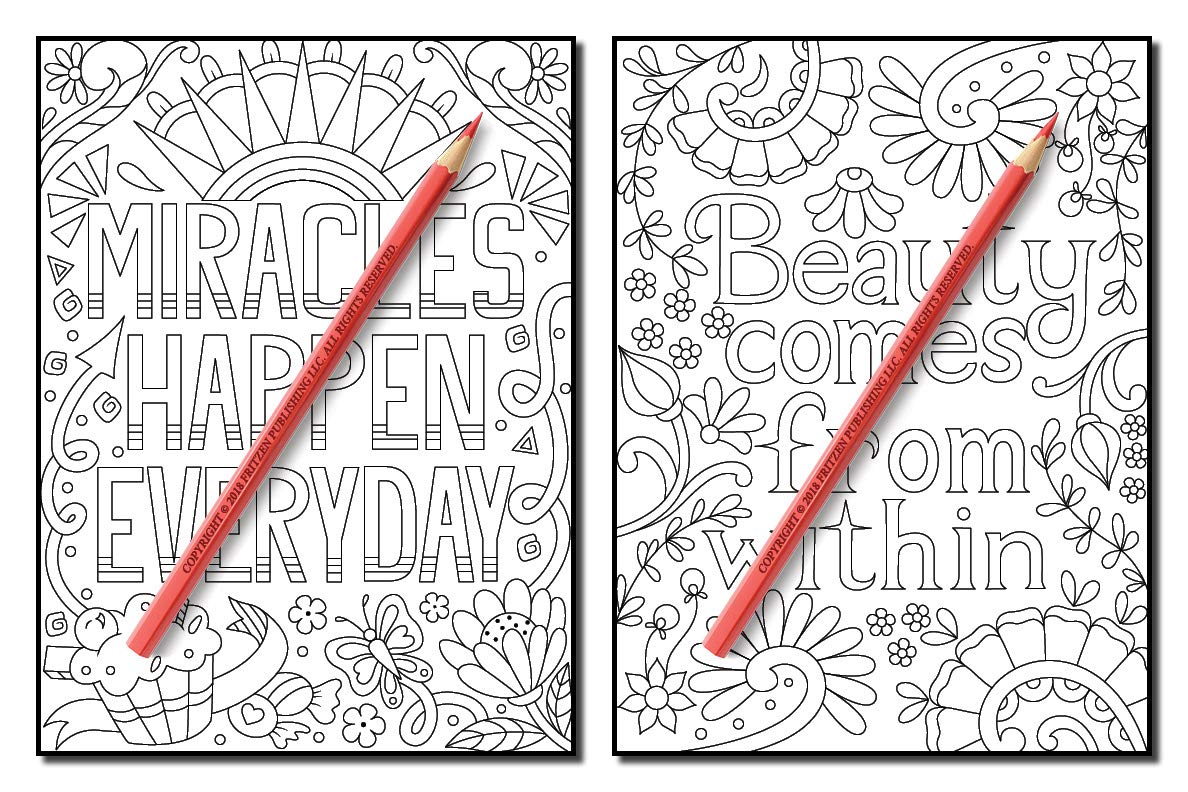 Live Your Dreams: An Adult Coloring Book with Fun Inspirational Quotes, Adorable Kawaii Doodles, and Positive Affirmations for Relaxation