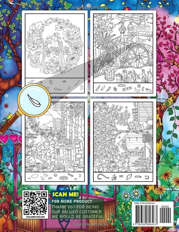 Secrect Garden Hidden Object Picture Book For Adults: Seek And Find Game Book With Lots Of Illustration Pages To Play | Gag Gifts | White Elephant Gifts | Christmas Gifts | Stress Relief Gifts
