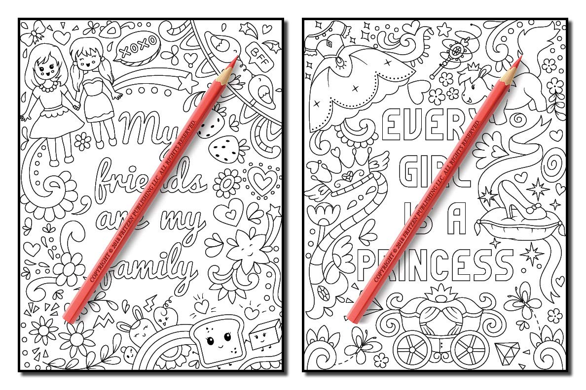Proud to be a Girl: A Coloring Book for Girls with Fun Inspirational Quotes to Motivate, Encourage and Build Confidence in Young Women