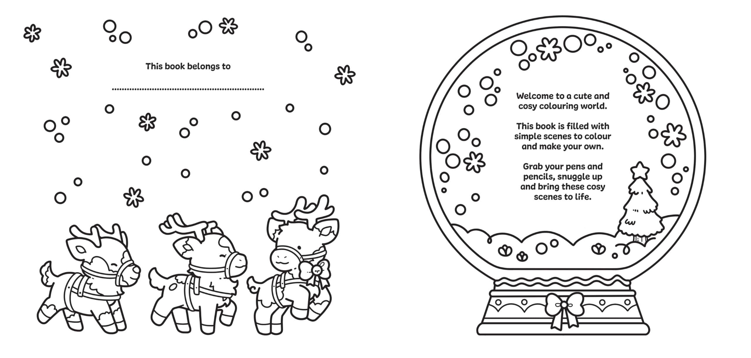 Cute & Cozy: Christmas: A Simple, Snuggly Coloring Book