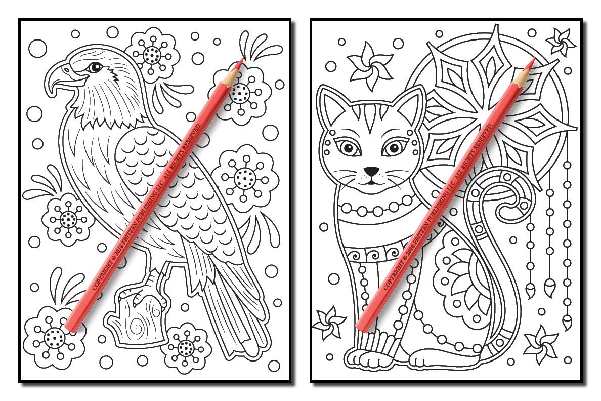 Animals for Beginners: An Adult Coloring Book with Fun, Easy, and Relaxing Coloring Pages