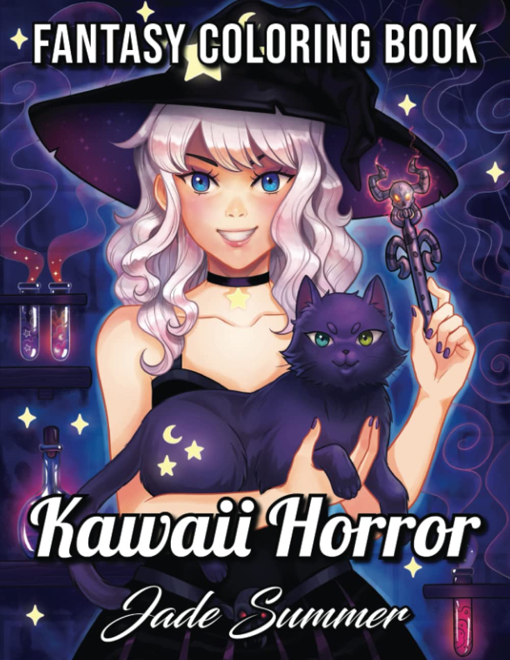 Kawaii Horror: An Adult Coloring Book with Adorable Girls, Spooky Scenes, Mysterious Places, Scary Adventures, and More!