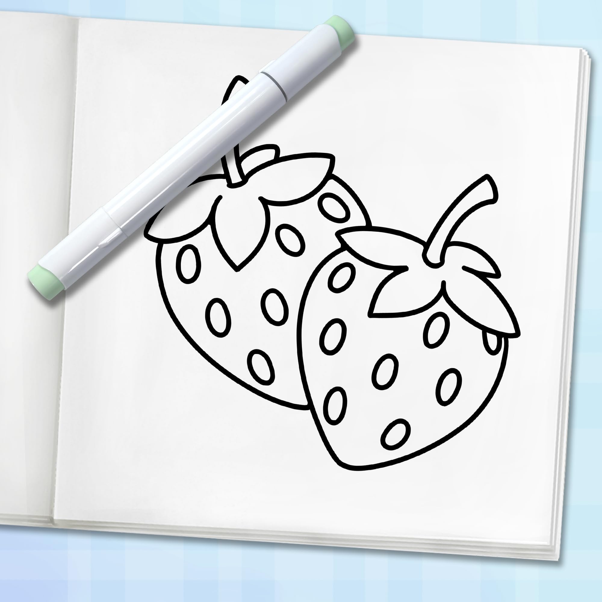 100 Bold Coloring Book: Simple, Easy, and Large Print Designs for Adults and Kids with Animals, Flowers, Food, and More! (Bold and Easy Coloring Books)