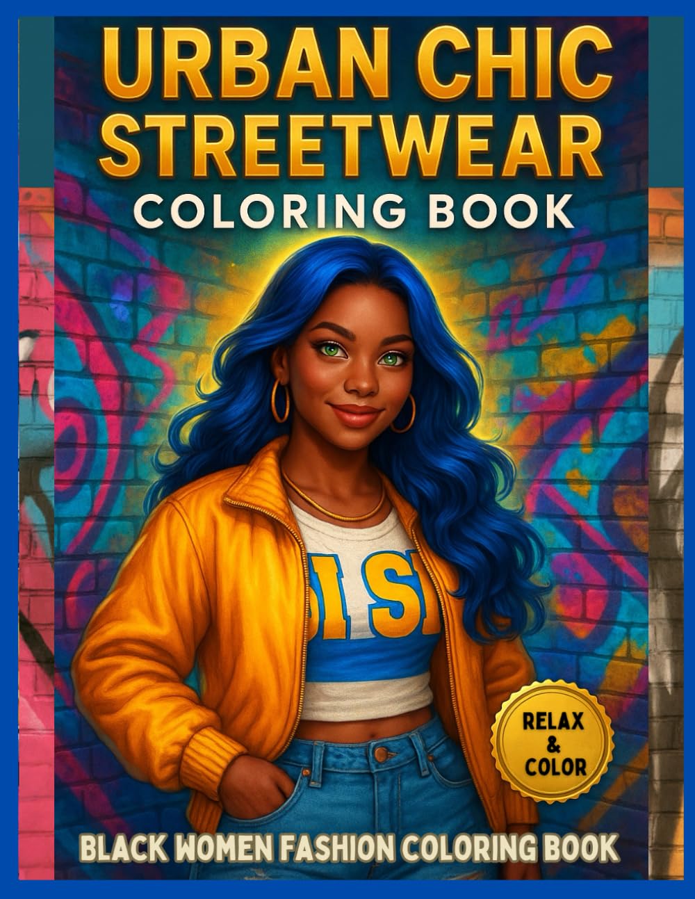 Black women fashion coloring: Urban chic Style Queens, A Coloring Book Celebrating Black Women’s Fashion & Streetwear: Bold Afroamericano Looks, ... Teens and Adults (black women coloring book)