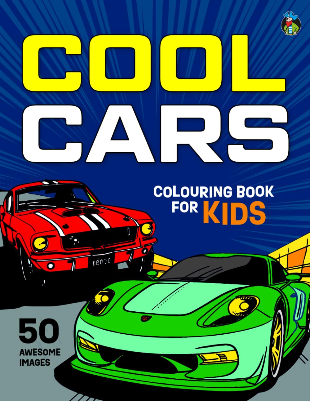 Cool Cars Colouring Book for Kids: 50 Awesome Colouring Pages of Supercars, Hypercars, Race Cars and Classic Cars for Boys and Girls Aged 5 and up.