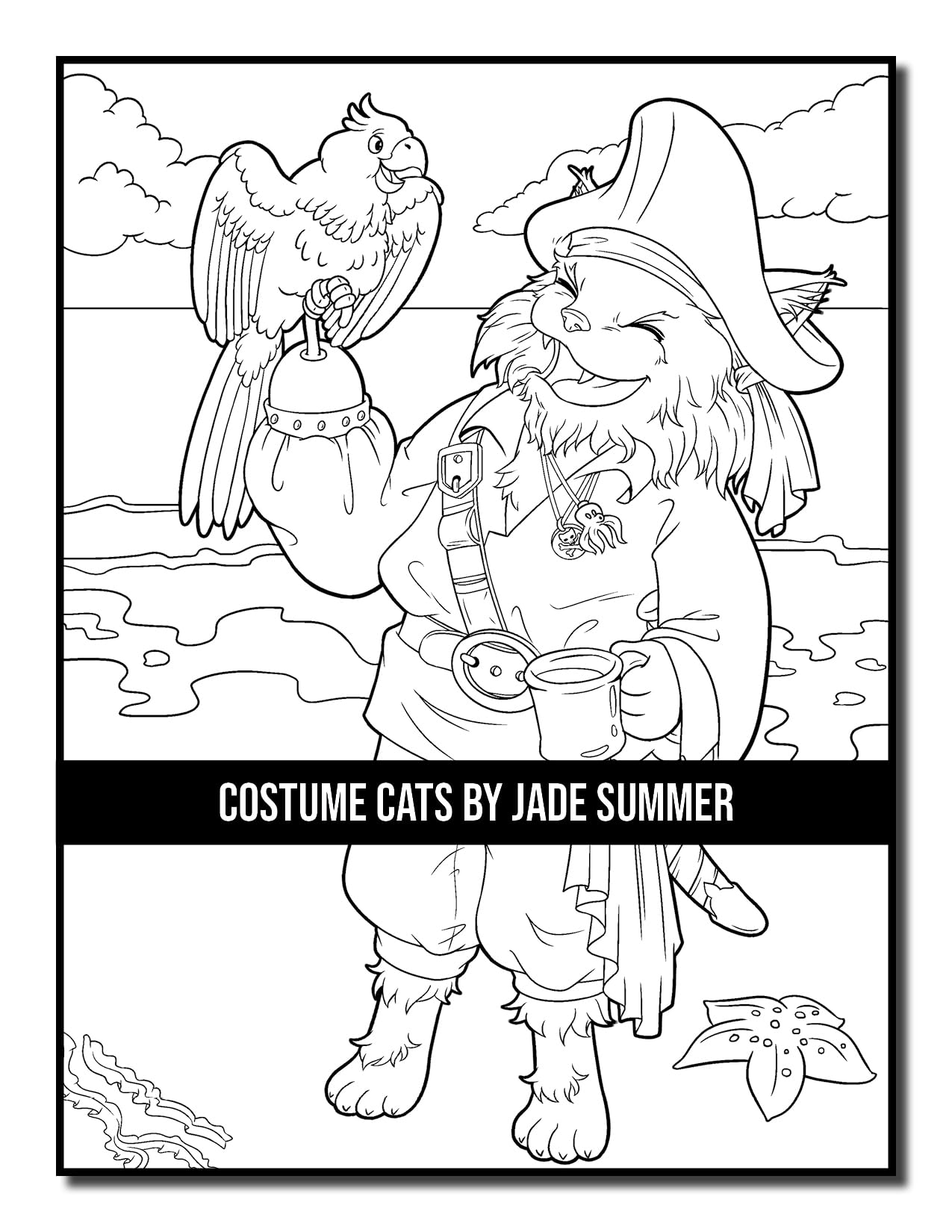 Costume Cats: An Adult Coloring Book with Adorable Cartoon Cats, Cute Fashion Designs, and Funny Scenes for Cat Lovers (Cute Animal Coloring Books)